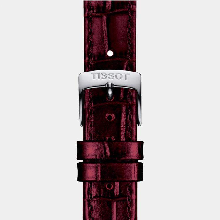 Pre Owned Tissot Burgundy Leather Watch 30 mm