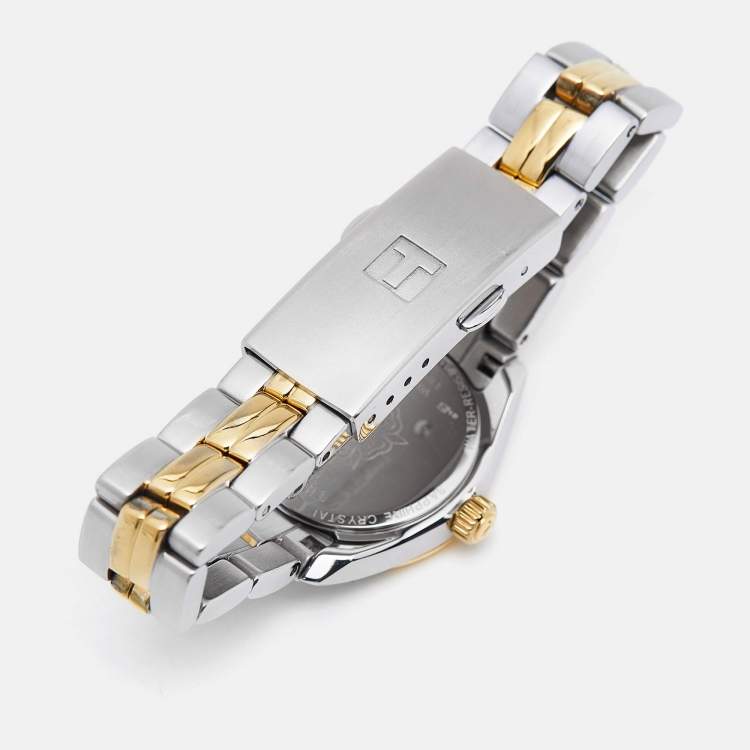 Pre Owned Tissot Mother Of Pearl Two-Tone Stainless Steel PR100 T101.010.22.111.00 Women's Wristwatch 25 mm