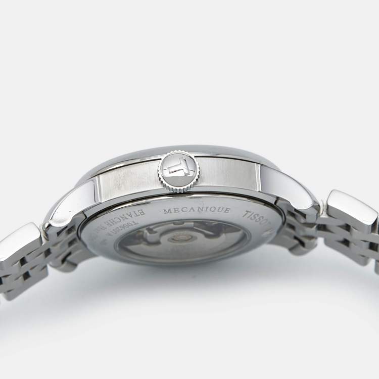 Pre Owned Tissot Silver Diamond Stainless Steel Le Locle T006.207.11.036.00 Women's Wristwatch 29 mm