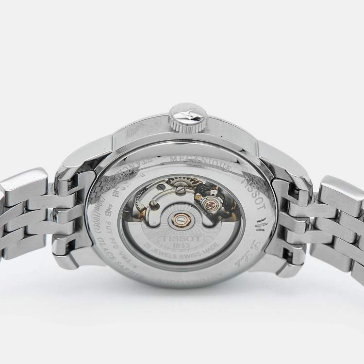 Pre Owned Tissot Silver Diamond Stainless Steel Le Locle T006.207.11.036.00 Women's Wristwatch 29 mm