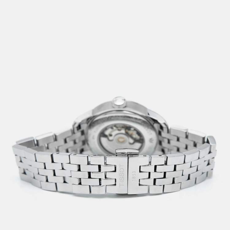 Pre Owned Tissot Silver Diamond Stainless Steel Le Locle T006.207.11.036.00 Women's Wristwatch 29 mm