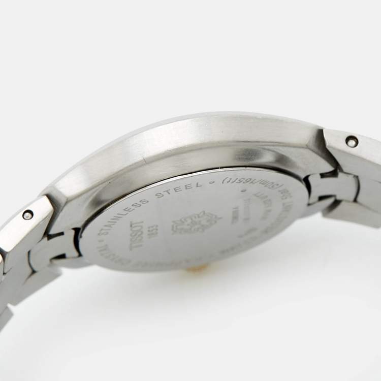 Pre Owned Tissot Mother Of Pearl Two-Tone Stainless Steel T-Round T096.009.22.111.00 Women's Wristwatch 26 mm