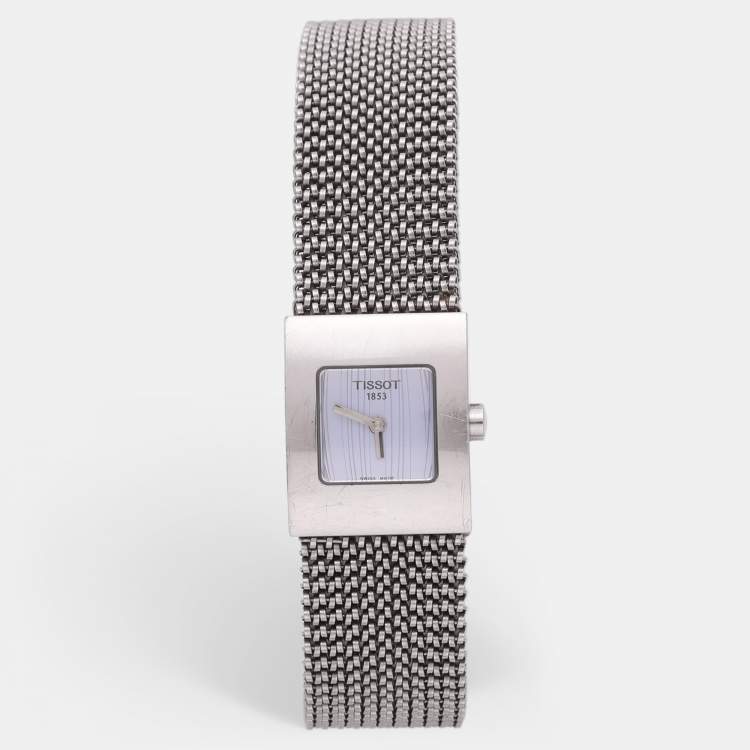 Pre Owned Tissot 1853 Purple Stainless Steel L610K Women's Wristwatch 19.65 mm