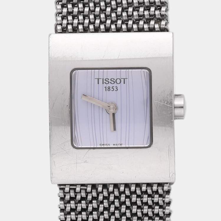 Pre Owned Tissot 1853 Purple Stainless Steel L610K Women's Wristwatch 19.65 mm