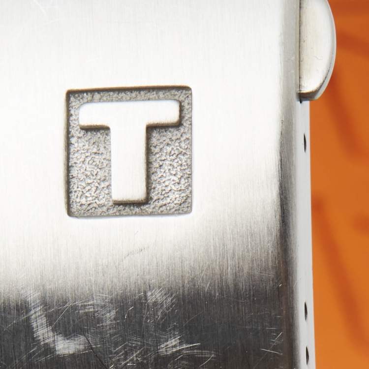 Pre Owned Tissot T-Race T048.217.27.057.00 Black DIal Two-tone Stainless Steel Rubber Women's Wristwatch 36.65 mm