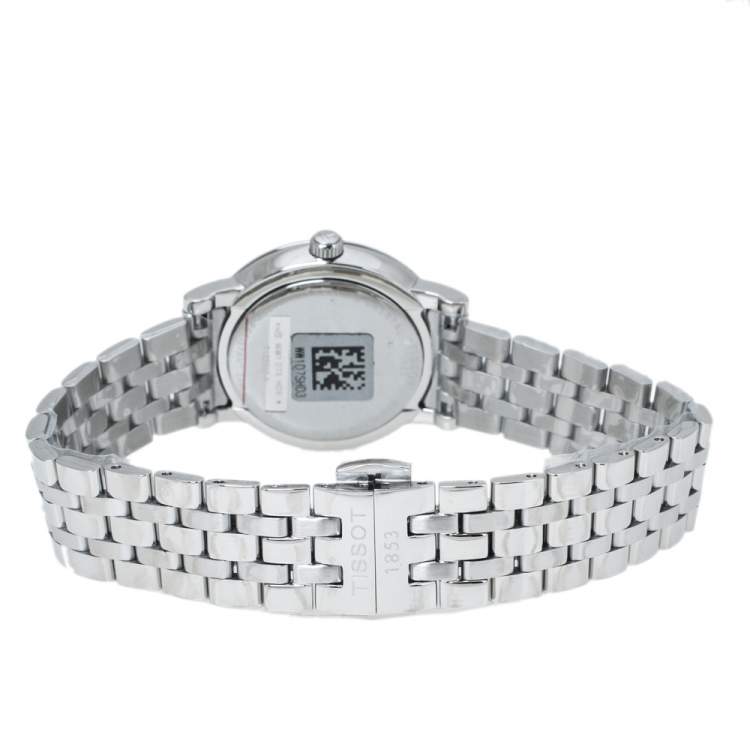 Pre Owned Tissot Silver Stainless Steel Carson Premium T122210A Women's Wristwatch 30 mm