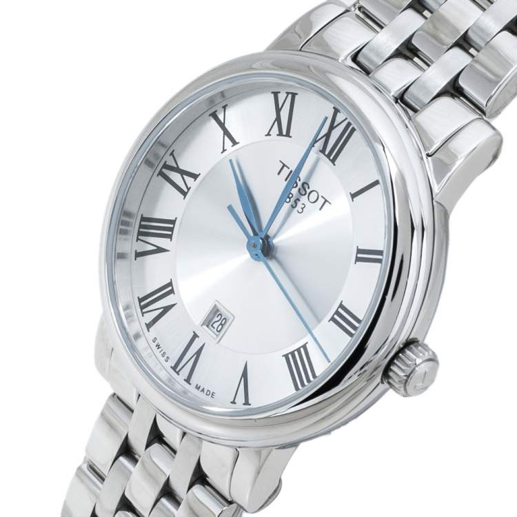 Pre Owned Tissot Silver Stainless Steel Carson Premium T122210A Women's Wristwatch 30 mm