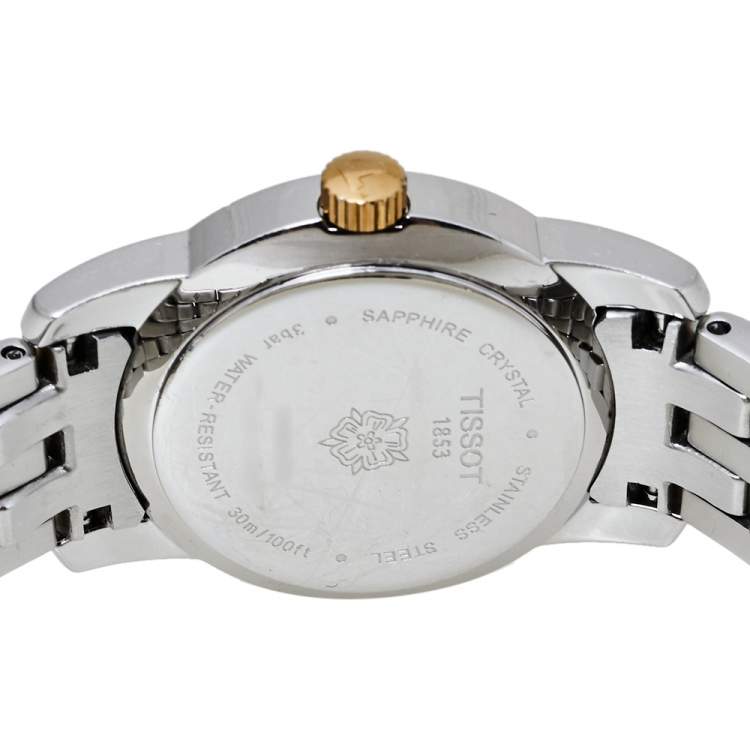Pre Owned Tissot Mother of Pearl Two Tone Stainless Steel T033210A Women's Wristwatch 28 mm