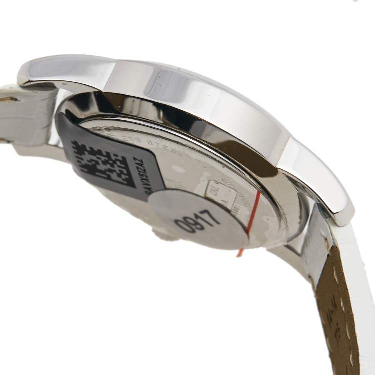 Pre Owned Tissot Mother Of Pearl Stainless Steel Leather Class Dream T033.210.16.111.00 Women's Wristwatch 28 mm