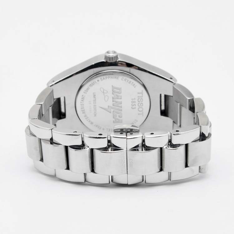 Pre Owned Tissot Silver Stainless Steel Diamond Limited Edition Glam T0432101103100 Women's Wristwatch 32 mm