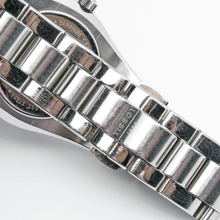 Pre Owned Tissot Silver Stainless Steel Diamond Limited Edition Glam T0432101103100 Women's Wristwatch 32 mm