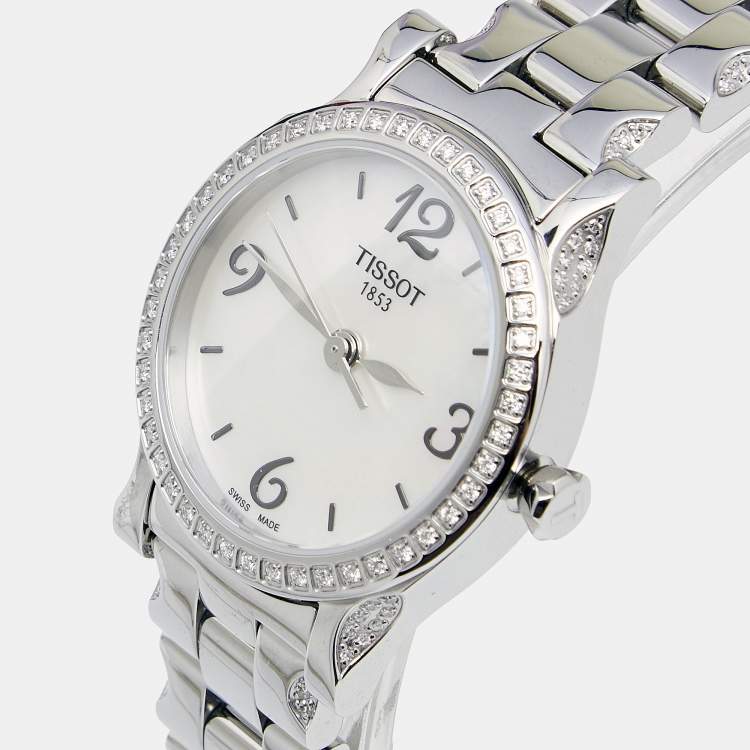 Tissot Mother of Pearl Diamond Stainless Steel Stylis T T028210A