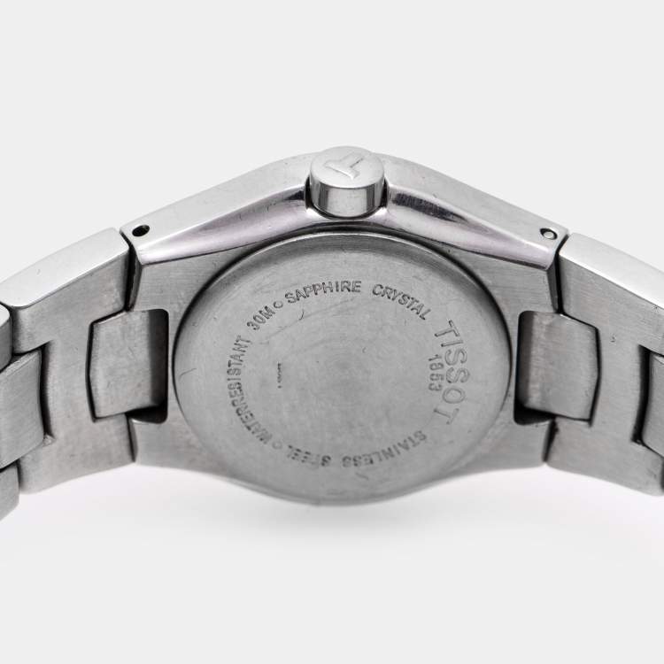 Pre Owned Tissot Mother of Pearl Stainless Steel Diamond L521 Women's Wristwatch 23 mm