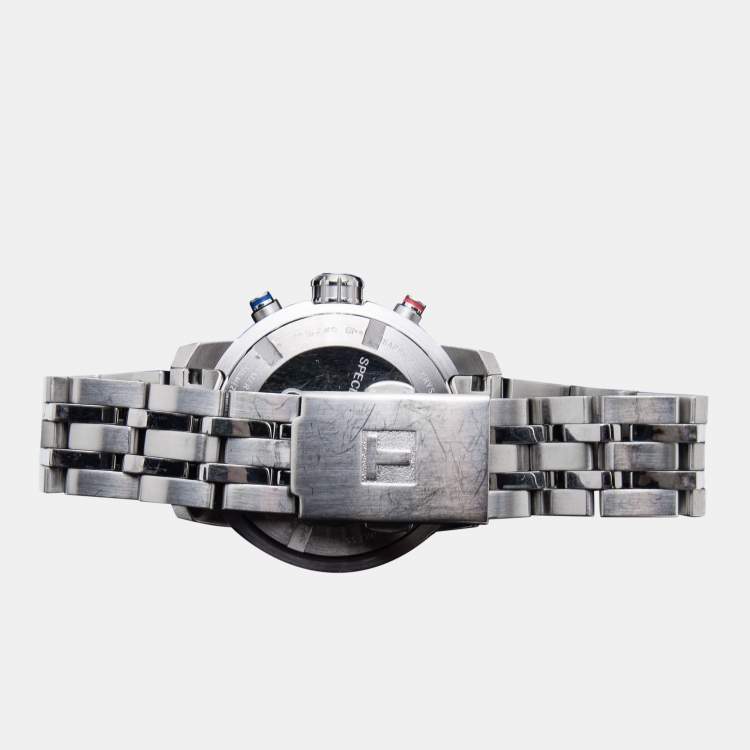 Pre Owned Tissot Silver White Stainless Steel PRC 200 NBA Special Edition T055.217.11.017.00 Women's Wristwatch 35 mm