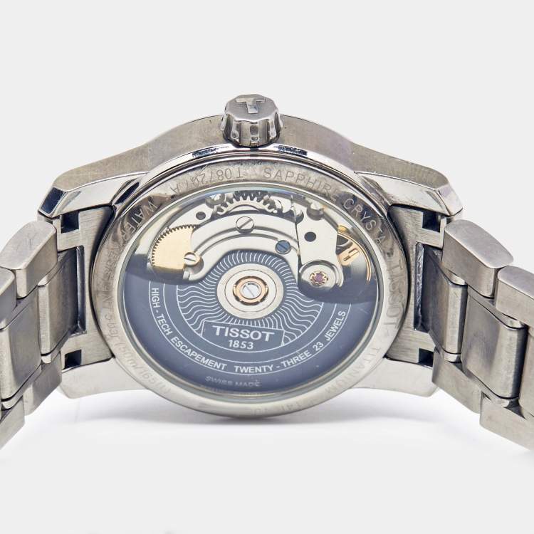 Pre Owned Tissot Grey Titanium Powermatic 80 T087207A Women's Wristwatch 32 mm