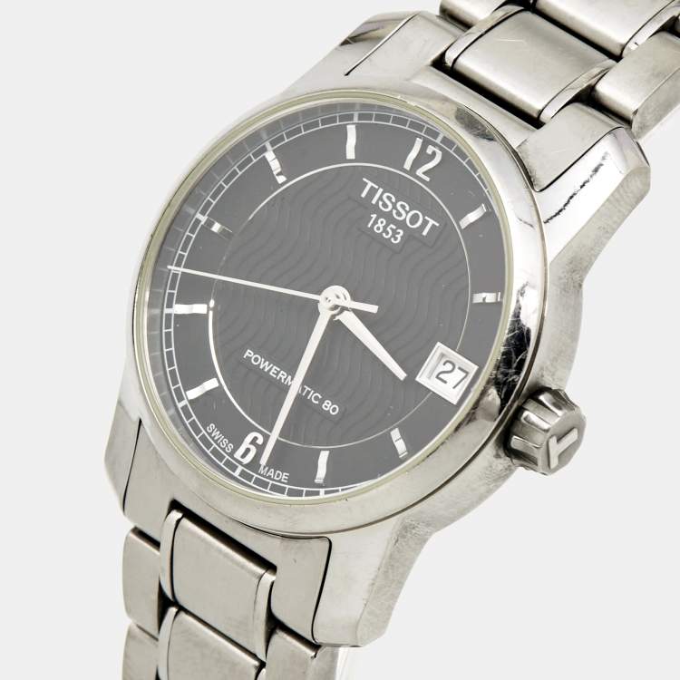 Pre Owned Tissot Grey Titanium Powermatic 80 T087207A Women's Wristwatch 32 mm