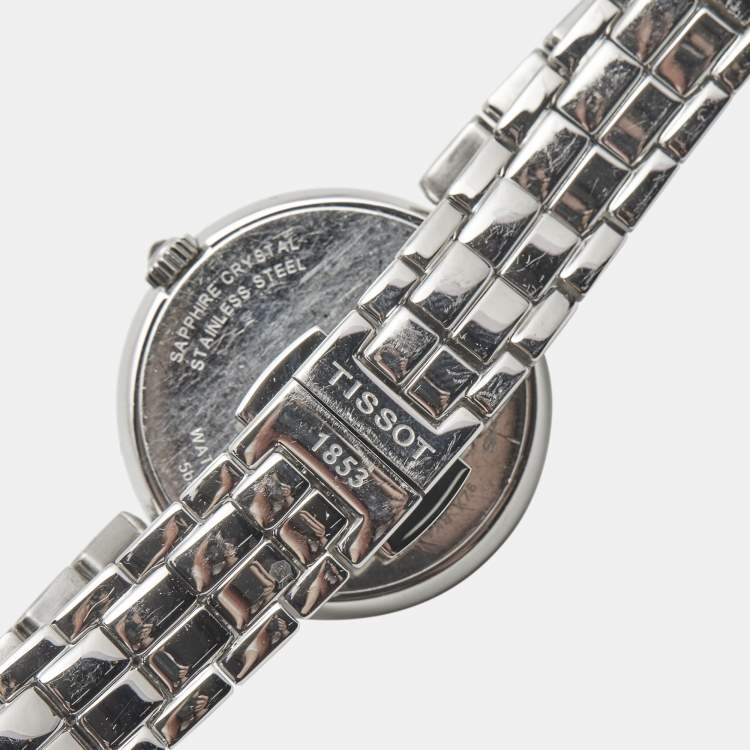 Pre Owned Tissot Mother of Pearl Stainless Steel Flamingo T094.210.11.111.00 Women's Wristwatch 30 mm 