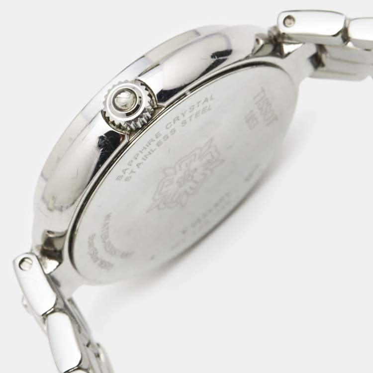 Pre Owned Tissot Mother of Pearl Stainless Steel Flamingo T094.210.11.111.00 Women's Wristwatch 30 mm 