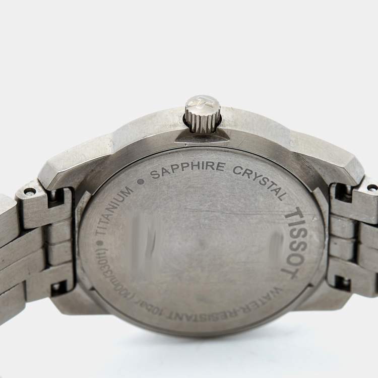 Pre Owned Tissot Black Titanium PR100 T0493104405100 Women's Wristwatch 28 mm
