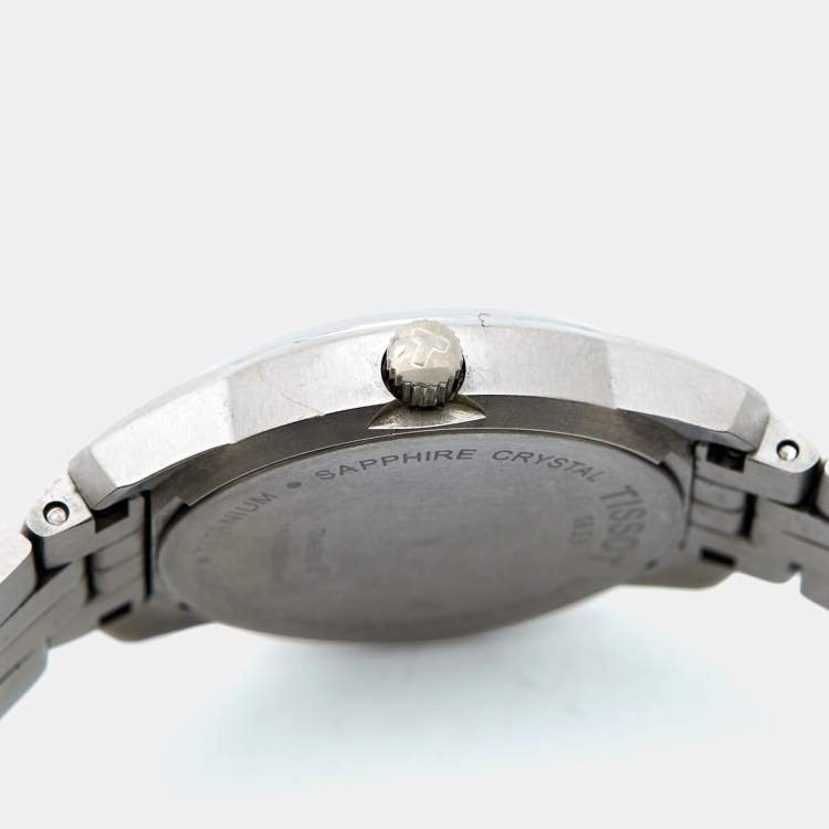 Pre Owned Tissot Black Titanium PR100 T0493104405100 Women's Wristwatch 28 mm