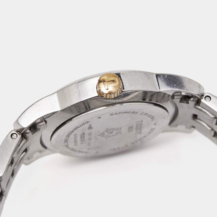 Pre Owned Tissot Mother of Pearl Two Tone Stainless Steel Classic Dream T033.210.22.111.00 Women's Wristwatch 28 mm