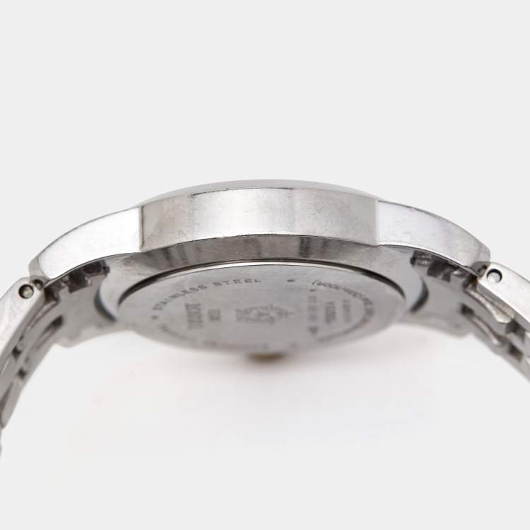 Pre Owned Tissot Mother of Pearl Two Tone Stainless Steel Classic Dream T033.210.22.111.00 Women's Wristwatch 28 mm