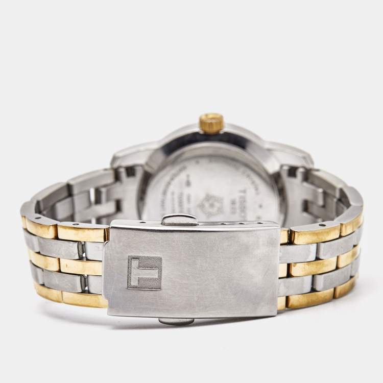 Pre Owned Tissot Mother of Pearl Two Tone Stainless Steel Classic Dream T033.210.22.111.00 Women's Wristwatch 28 mm