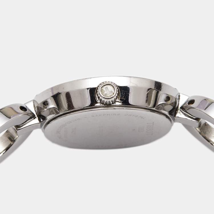 Pre Owned Tissot Mother of Pearl Stainless Steel Pinky T084.210.11.116.01 Women's Wristwatch 28 mm 