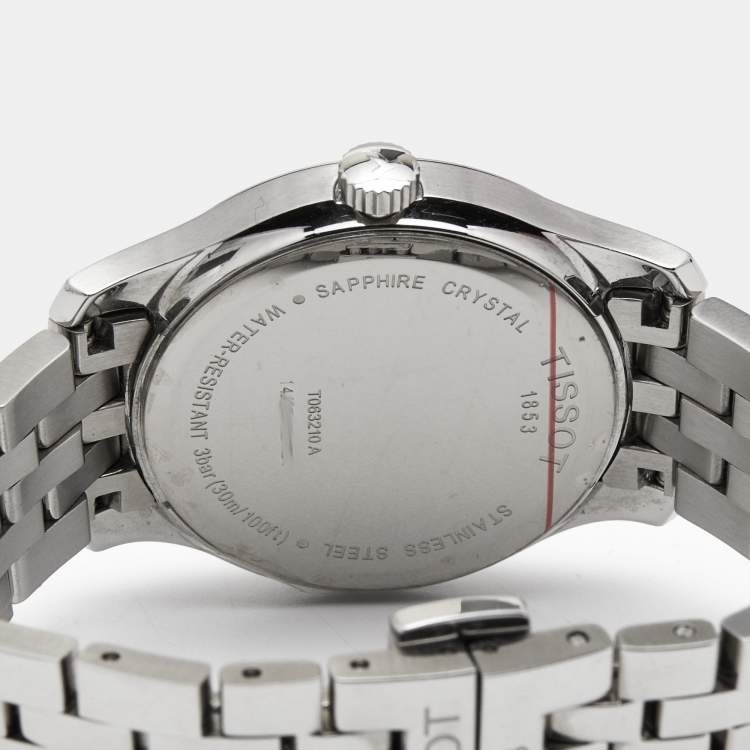Pre Owned Tissot Silver Stainless Steel Tradition T063.210.11.037.00 Women's Wristwatch 33 mm
