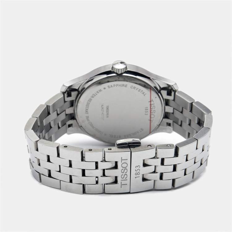 Pre Owned Tissot Silver Stainless Steel Tradition T063.210.11.037.00 Women's Wristwatch 33 mm