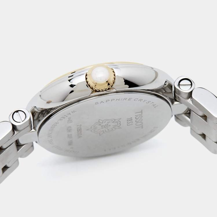Pre Owned Tissot Silver Two-Tone Stainless Steel Bellissima T126.010.22.013.00 Women's Wristwatch 26 mm