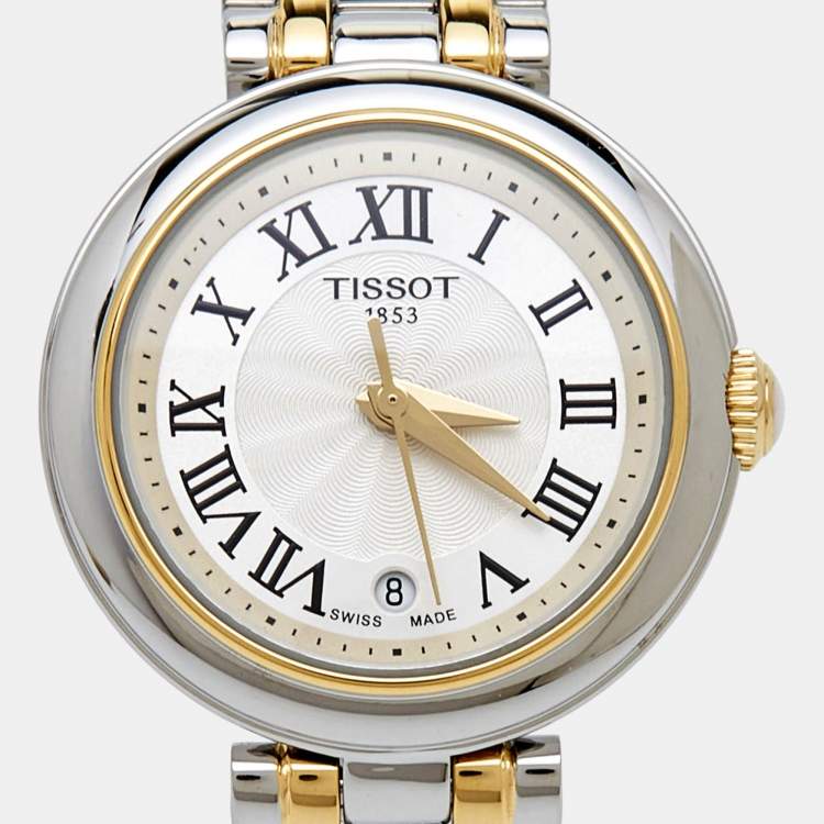 Pre Owned Tissot Silver Two-Tone Stainless Steel Bellissima T126.010.22.013.00 Women's Wristwatch 26 mm