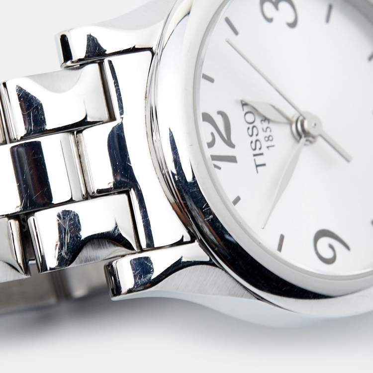 Pre Owned Tissot Silver Stainless Steel Stylis-T T028210A Women's Wristwatch 28 mm