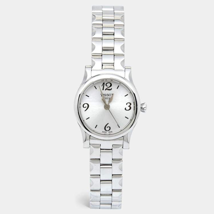 Pre Owned Tissot Silver Stainless Steel Stylis-T T028210A Women's Wristwatch 28 mm