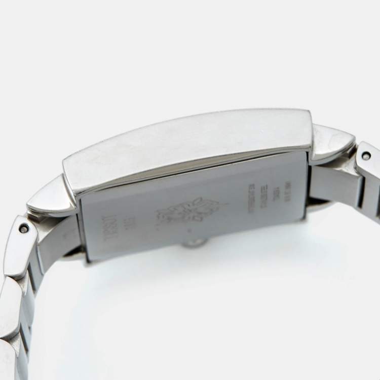 Pre Owned Tissot Black Stainless Steel Happy Chic T034.309.11.053.00 Women's Wristwatch 29 mm
