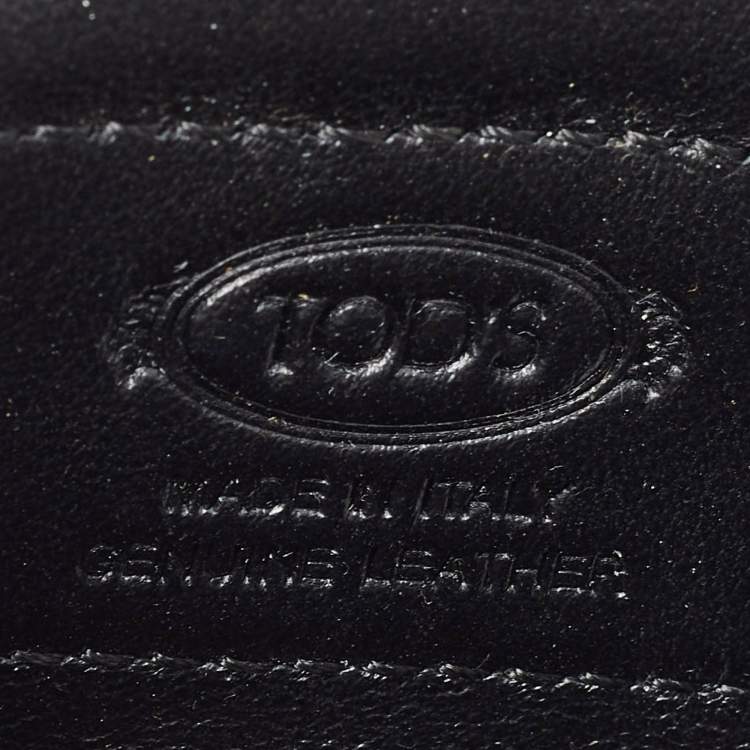 Pre Owned Tod's Black Leather Timeless AirPods Case with Strap