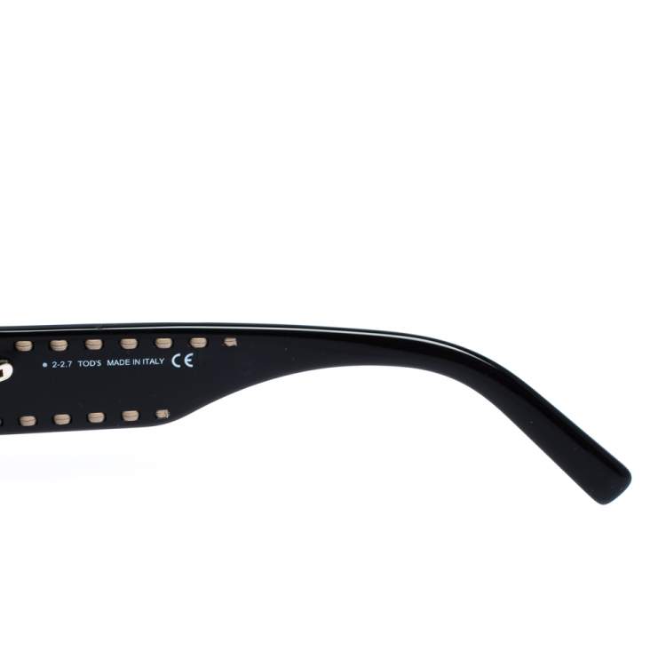 Pre Owned Tod's Dark Brown Tortoise TO 213 Square Sunglasses