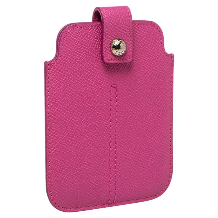 Pre Owned Tod's Pink Leather Phone Case