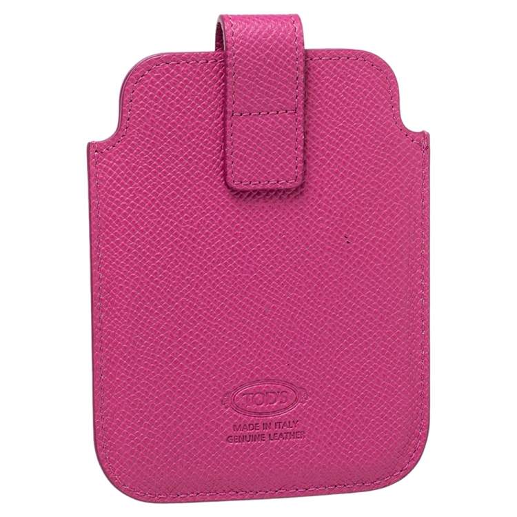 Pre Owned Tod's Pink Leather Phone Case