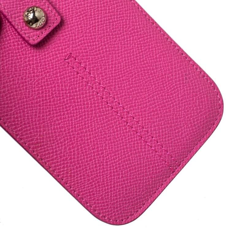 Pre Owned Tod's Pink Leather Phone Case