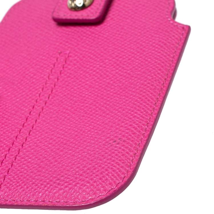 Pre Owned Tod's Pink Leather Phone Case