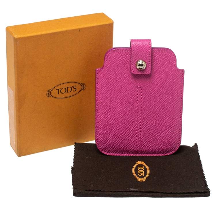 Pre Owned Tod's Pink Leather Phone Case