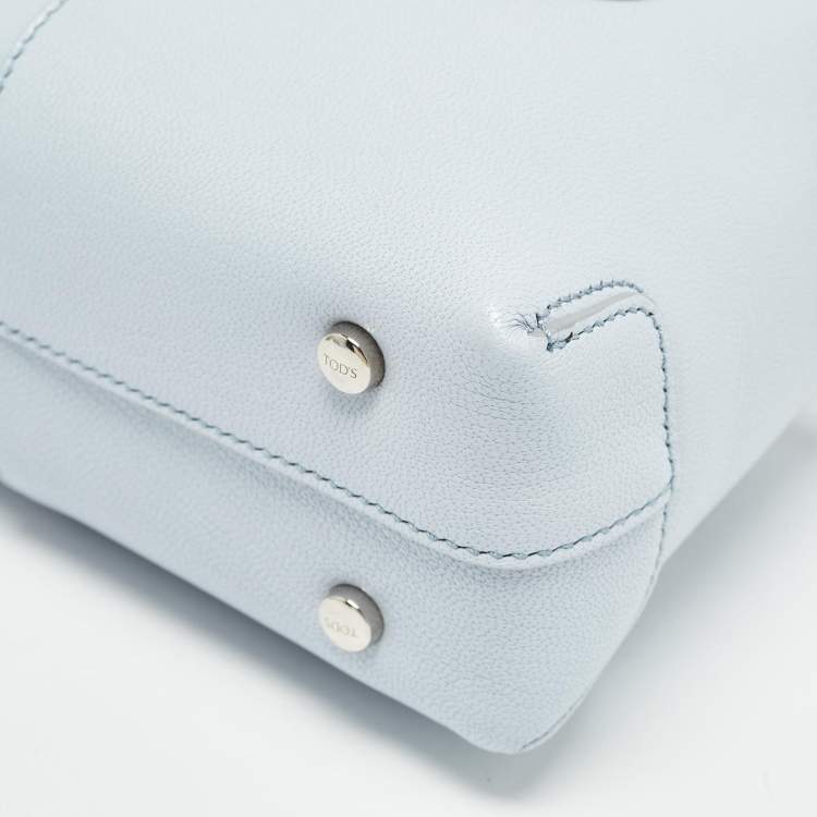 Pre Owned Tod's Light Blue Leather Mini Di Bag