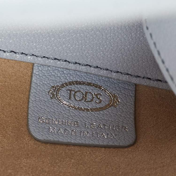 Pre Owned Tod's Light Blue Leather Mini Di Bag