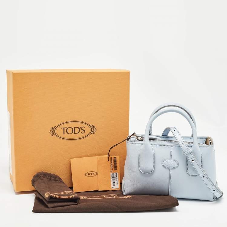 Pre Owned Tod's Light Blue Leather Mini Di Bag