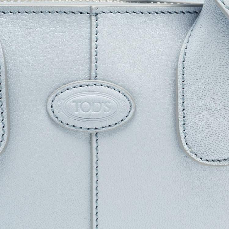 Pre Owned Tod's Light Blue Leather Mini Di Bag