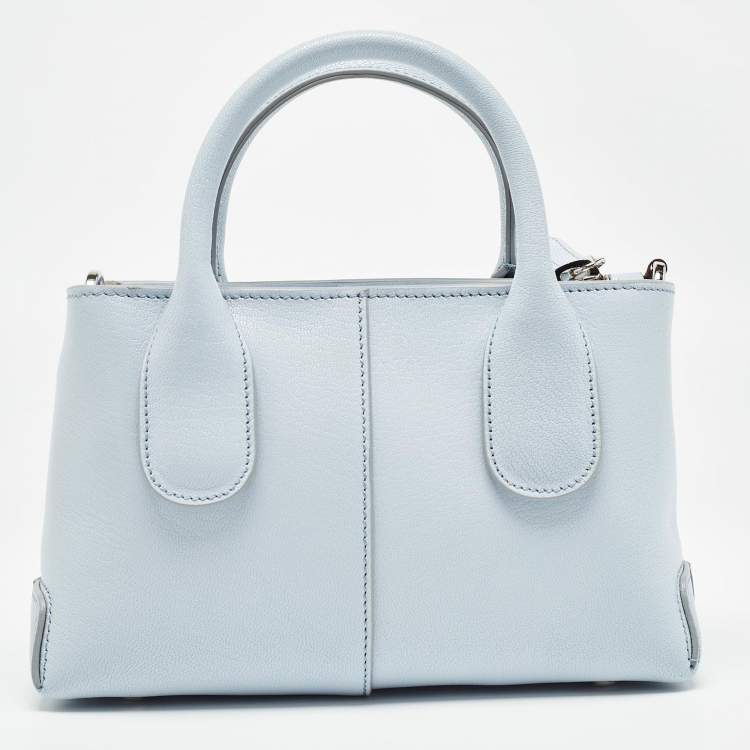 Pre Owned Tod's Light Blue Leather Mini Di Bag