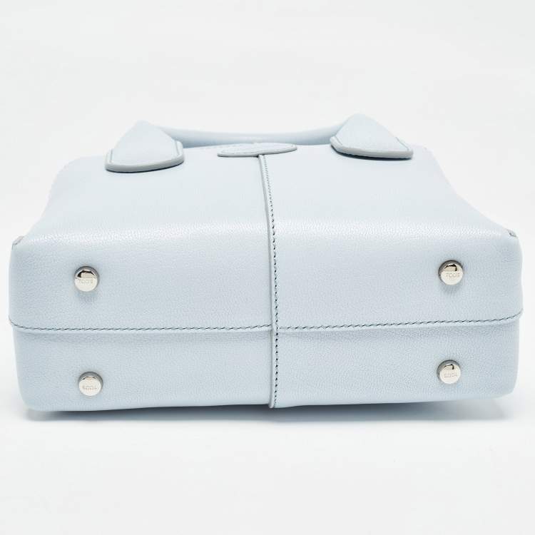 Pre Owned Tod's Light Blue Leather Mini Di Bag