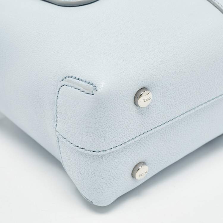 Pre Owned Tod's Light Blue Leather Mini Di Bag