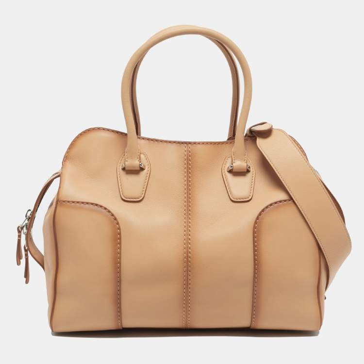 Pre Owned Tod's Tan Ombre Leather Large Sella Satchel